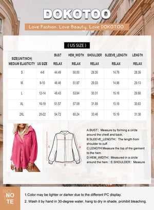 Dokotoo Womens Waffle Knit Shacket Jacket Casual Long Sleeve Button Down Shirts Dressy Blouses Tops Large Pink 1