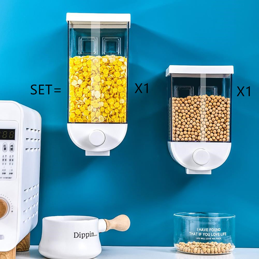 Convenient Wall Mounted Cereal Dispenser Containers