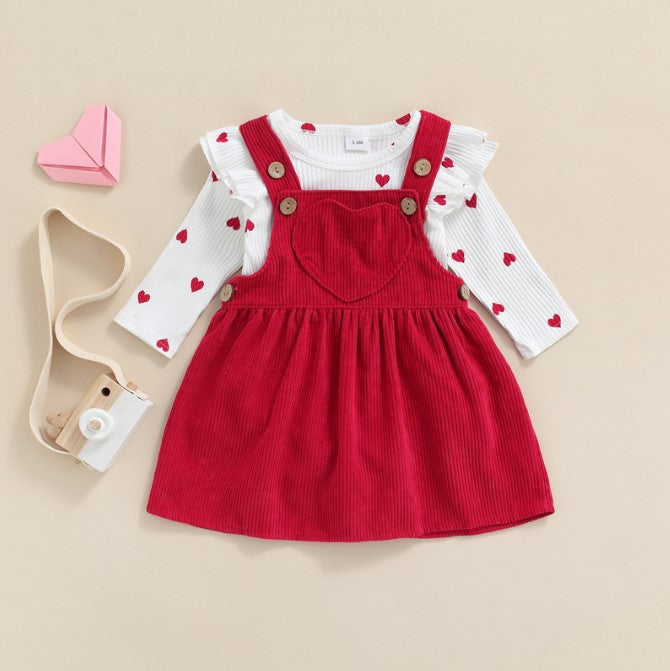 Baby Girl Valentine's Day Suit Heart Size