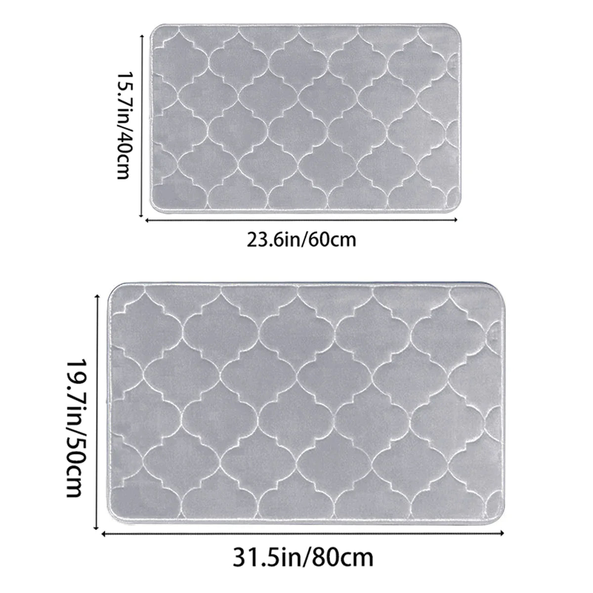 Water Absorbent Non-Slip Memory Foam Bathroom Mat