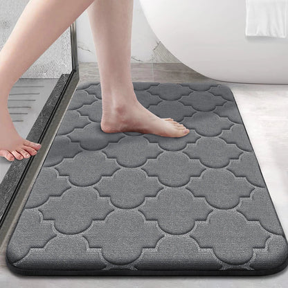 Water Absorbent Non-Slip Memory Foam Bathroom Mat