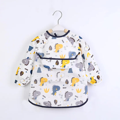 Baby Kids Long Sleeve Scarf Waterproof Apron