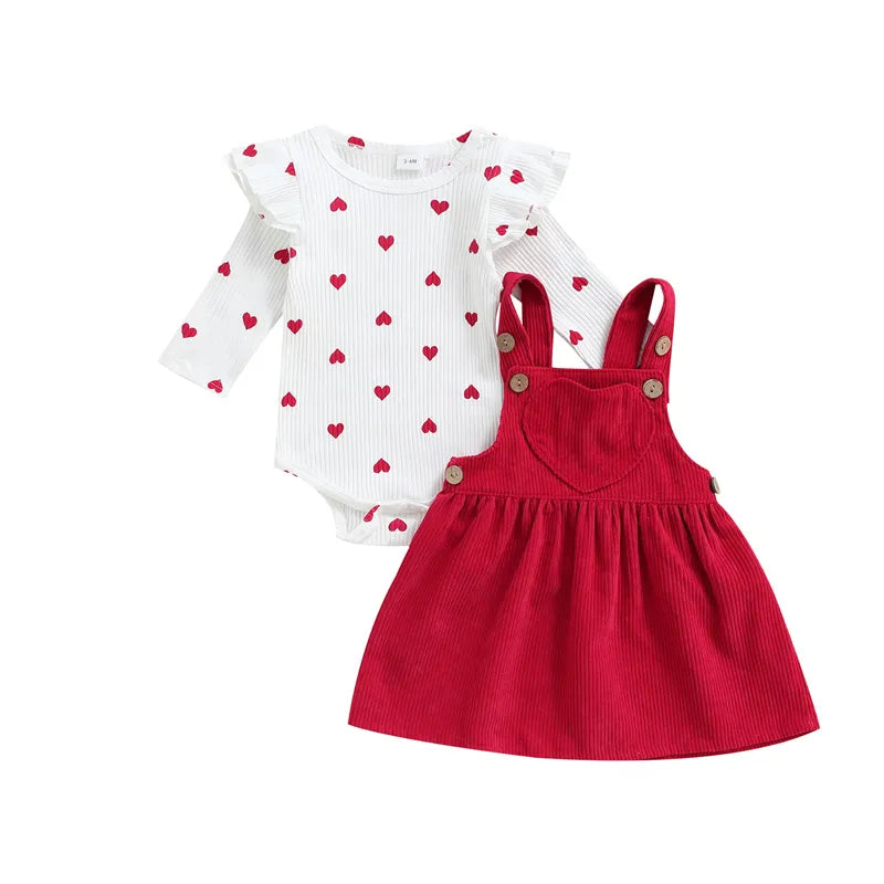 Baby Girl Valentine's Day Suit Heart Size