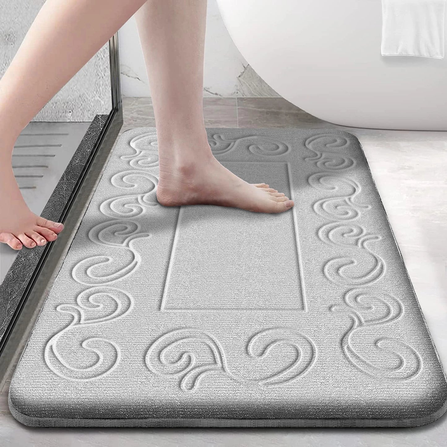 Water Absorbent Non-Slip Memory Foam Bathroom Mat